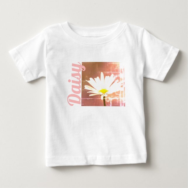 Camiseta Para Bebê Daisy Rosa (Frente)
