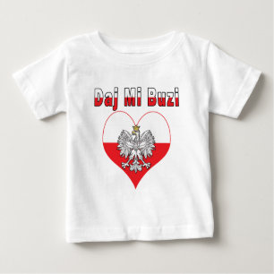Camiseta Para Bebê Daj Mi Buzi Eagle Heart