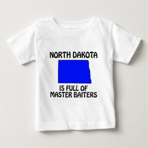 Camiseta Para Bebê Dakota do Norte - Cheio de Mestres Iscas