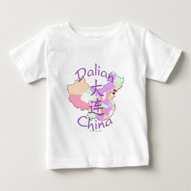 Camiseta Para Bebê Dalian China (Frente)