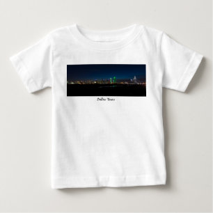 Camiseta Para Bebê Dallas Skyline Dawn Pano
