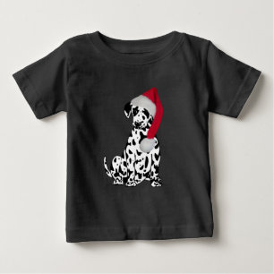 Camiseta Para Bebê Dalmatian do Natal