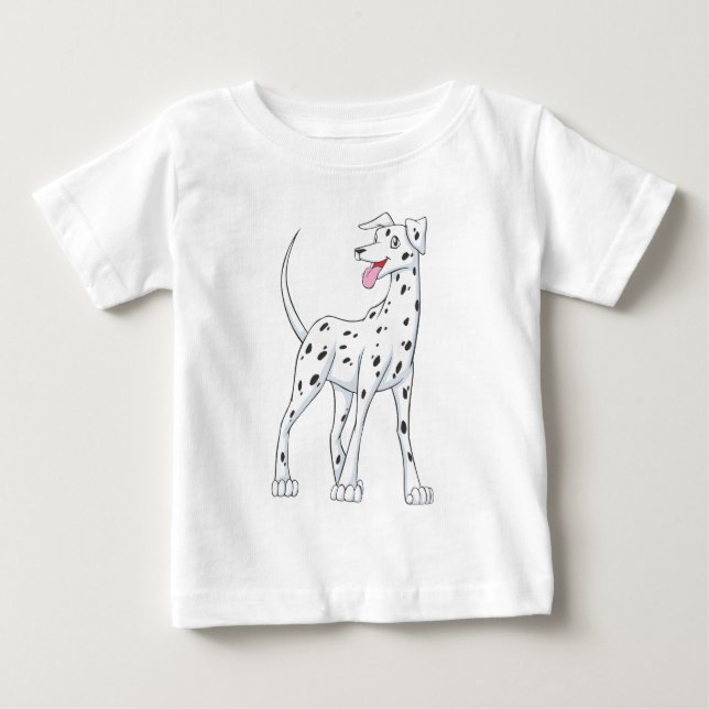 Camiseta Para Bebê Dalmatian feliz (Frente)