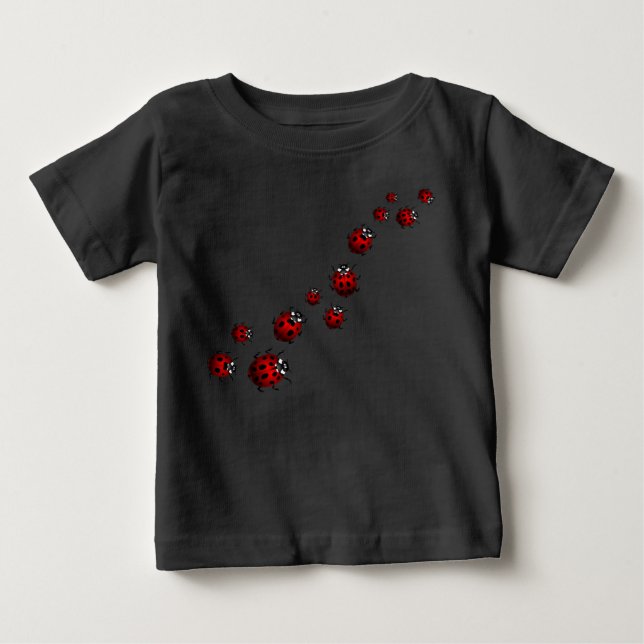 Camiseta Para Bebê Damybug Baby Shirts e Ladybug Bebê presentes (Frente)