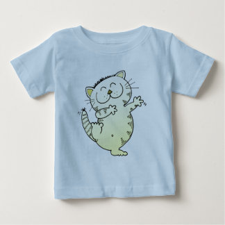Camiseta Para Bebê Dança do gato do gatinho