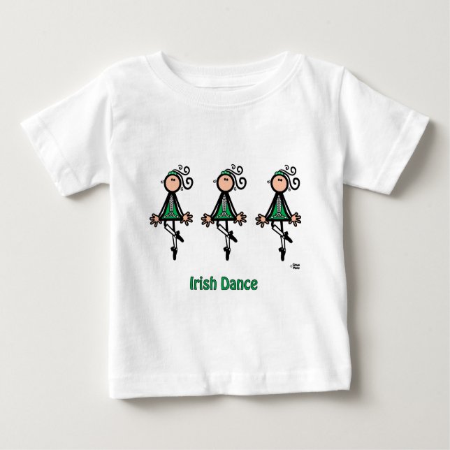 Camiseta Para Bebê Dança irlandesa (Frente)