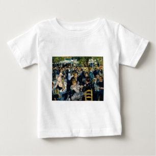 Camiseta Para Bebê Dança no Le Moulin de la Galette por Renoir