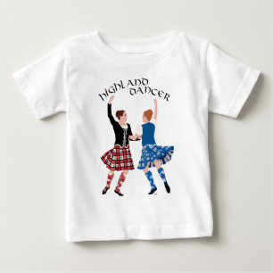 Camiseta Para Bebê Dança Reeling das Terras Altas Escocesas