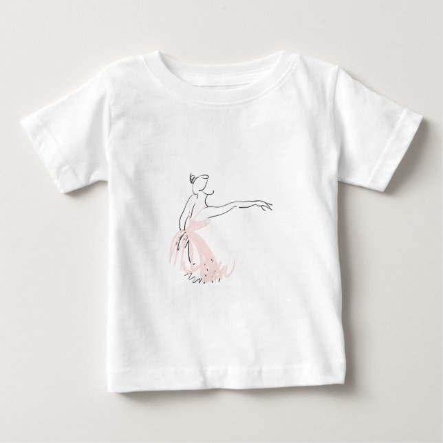 Camiseta Para Bebê Dançarina de balé Ballerina (Frente)