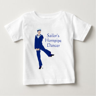 Camiseta Para Bebê Dançarino de Hornpipe de Marinheiro
