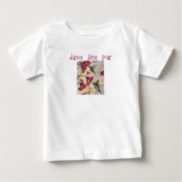 Camiseta Para Bebê Dance Sing Hummingbird Art Baby Girl Tutu
