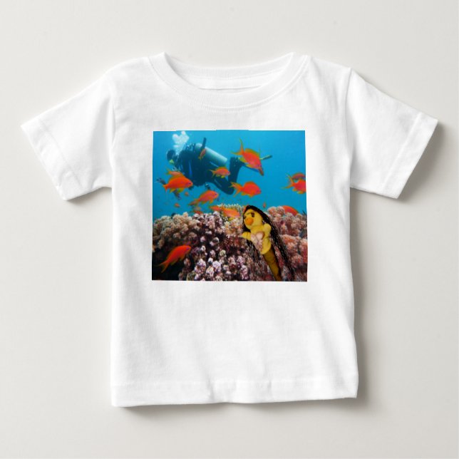Camiseta Para Bebê Danni a Sereia Baby T-Shirt (Frente)