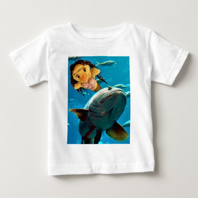 Camiseta Para Bebê Danni the Mermaid  Baby T-Shirt (Frente)