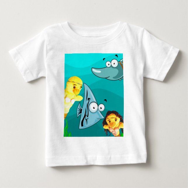 Camiseta Para Bebê Danni the Mermaid T-Shirt (Frente)