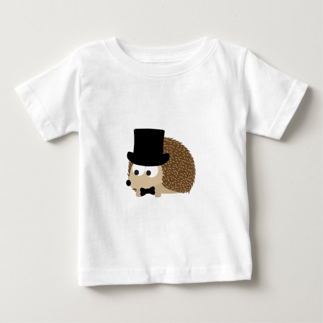 Camiseta Para Bebê Dapper Hedgehog (Frente)