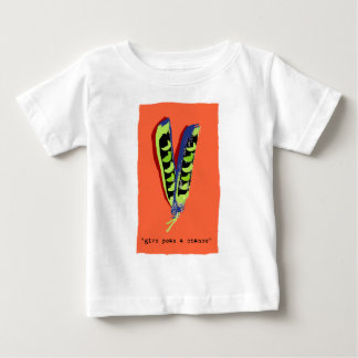 Camiseta Para Bebê dar às ervilhas uma laranja-acaso