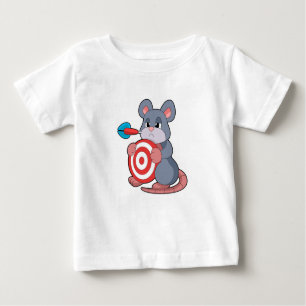 Camiseta Para Bebê Dartboard Dart Mouse Darts