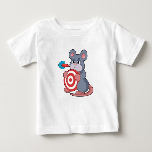 Camiseta Para Bebê Dartboard Dart Mouse Darts (Frente)