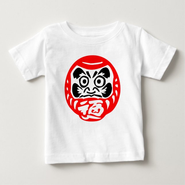 Camiseta Para Bebê Daruma Doll (Frente)