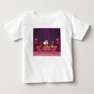 Camiseta Para Bebê Data do Janto de Aves Cardinais do norte