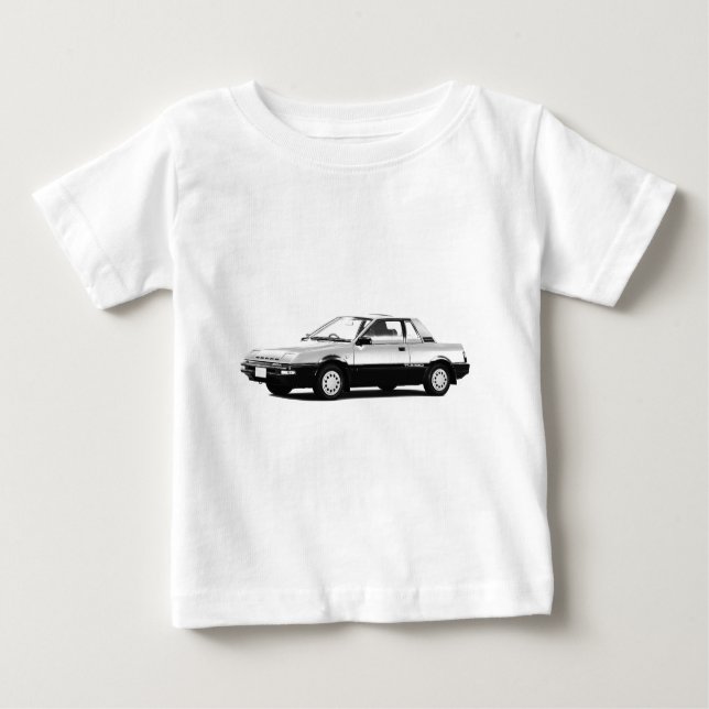 Camiseta Para Bebê Datsun Nissan Pulsar EXA Turbo 1984 (Frente)