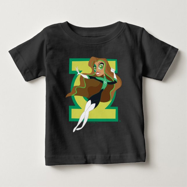 Camiseta Para Bebê DC Super Hero Girls Green Lanterna (Frente)