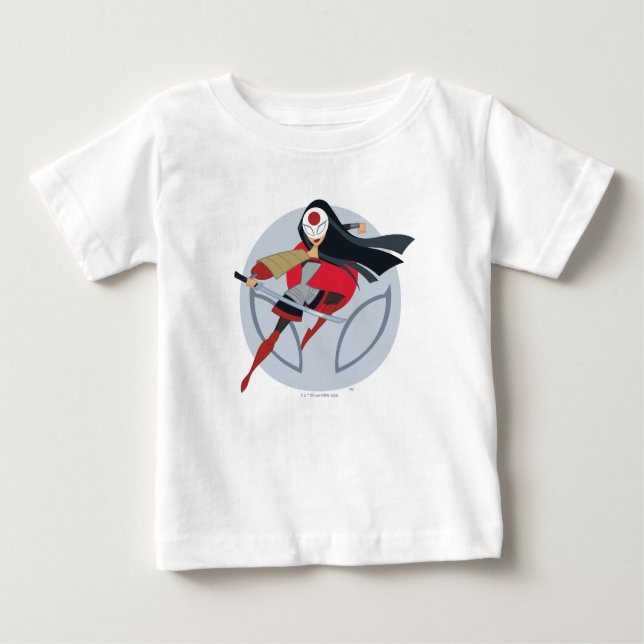 Camiseta Para Bebê DC Super Hero Girls Katana (Frente)