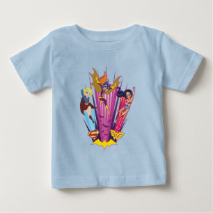 Camiseta Para Bebê DC Super Hero Girls Trio