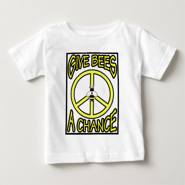 Camiseta Para Bebê Dê a abelhas uma possibilidade (Frente)