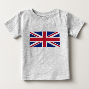 Camiseta Para Bebê De boa cor, bandeira britânica "Union Jack"
