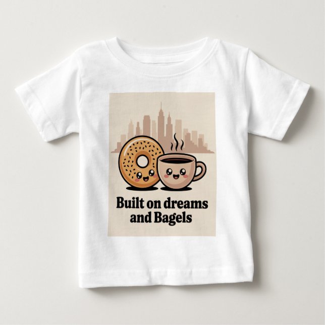 Camiseta Para Bebê De Brooklyn Com Amor  (Frente)