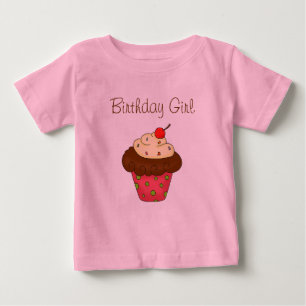 Camiseta Para Bebê De "camisa do cupcake t do aniversário do prêmio