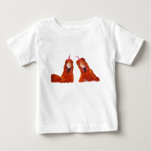 Camiseta Para Bebê De FARSA da galinha das galinhas de "bebê HARRIET