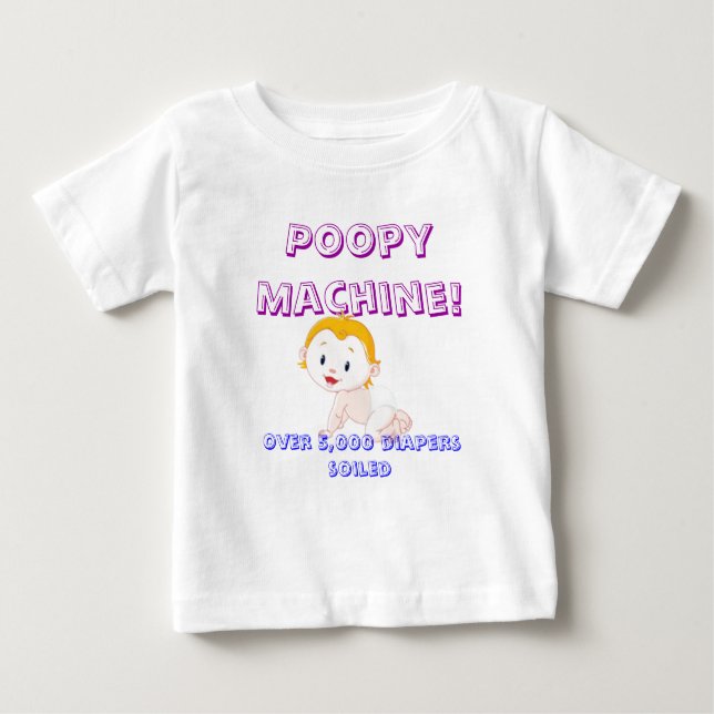 Camiseta Para Bebê De "máquina Poopy!" T-shirt infantil (Frente)