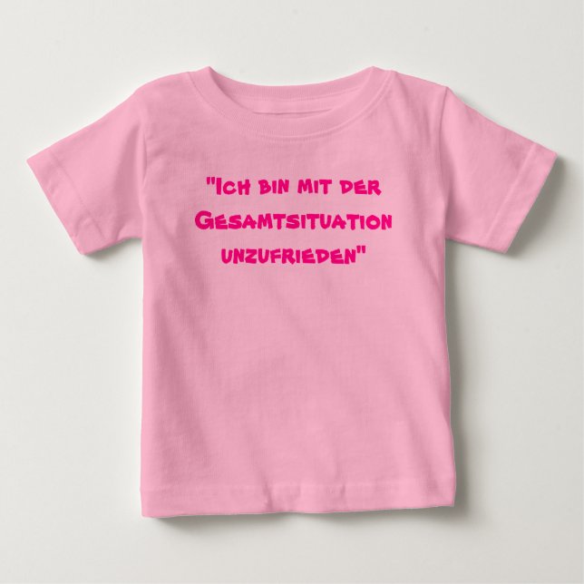 Camiseta Para Bebê De "o der Gesamtsituation do mit da caixa Ich (Frente)