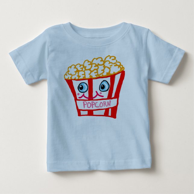 Camiseta Para Bebê 🍿 de pipoca (Frente)