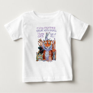 Camiseta Para Bebê De todas as criaturas Excelente e pequeno