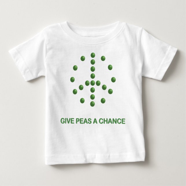 Camiseta Para Bebê Dê Uma Chance Ao Peas (Frente)