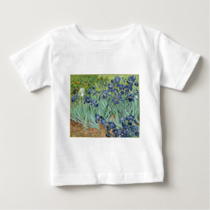 Camiseta Para Bebê De Van Gogh vida ainda: Vaso com íris