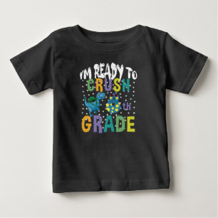 Camiseta Para Bebê De Volta às Aulas Estou Pronto Para Detonar a 8ª S
