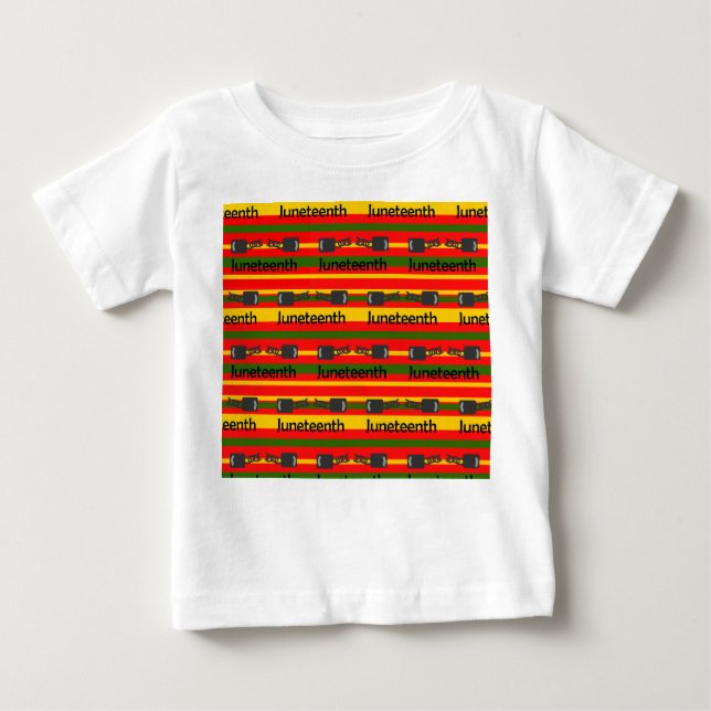 Camiseta Para Bebê Décimo de Junto Striped (Frente)