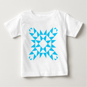 Camiseta Para Bebê Decorativo 01 - Azul-céu