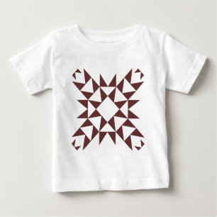Camiseta Para Bebê Decorativo 01 - Marrom escuro