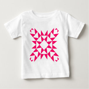 Camiseta Para Bebê Decorativo 01 - Vermelho Neon