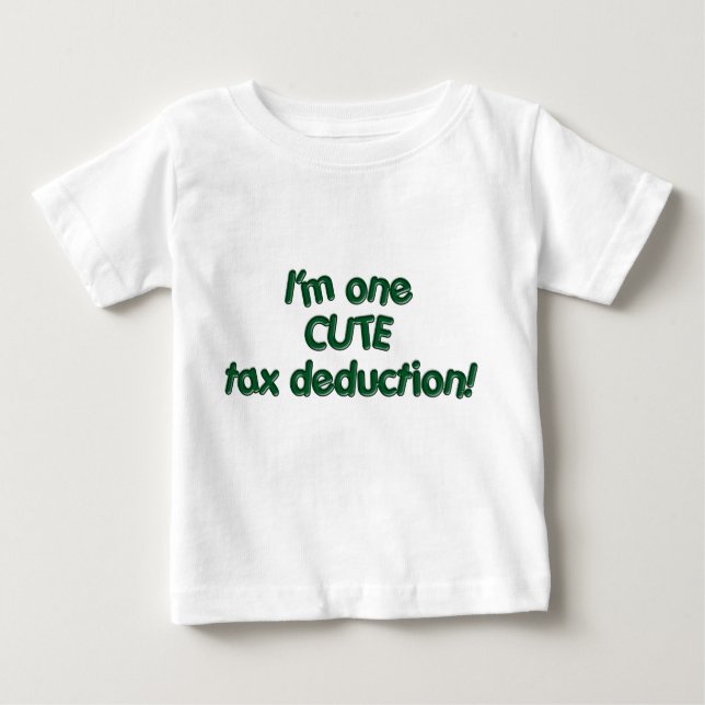 Camiseta Para Bebê Dedução fiscal (Frente)
