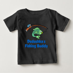 Camiseta Para Bebê Dedushka Fisheries Buddy