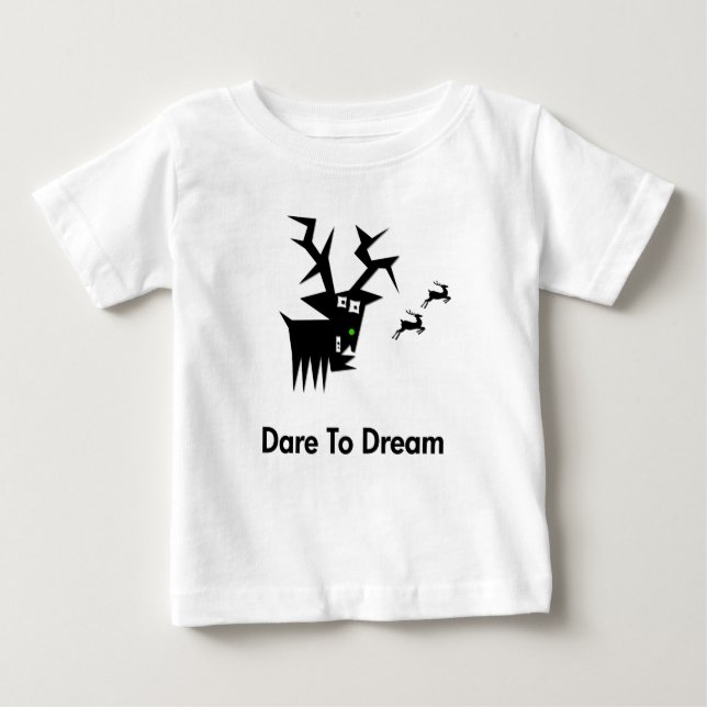Camiseta Para Bebê Deer Atrevo a sonhar (Frente)