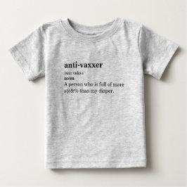 Camiseta Para Bebê Definição de Dicionário Anti-Vaxxer