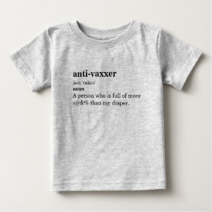 Camiseta Para Bebê Definição de Dicionário Anti-Vaxxer