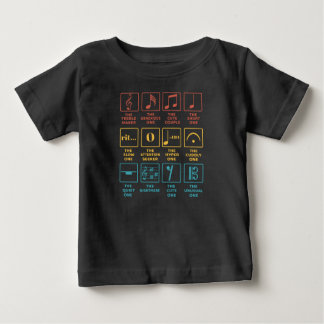 Camiseta Para Bebê Definição de Símbolo de Notas Musicais